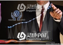 公司企业商务人士手势图表展示LOGO片头AE模板Videohive Business Chart - Logo Intro