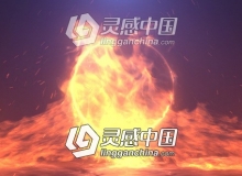 史诗大片火焰燃烧LOGO标志展示片头AE模板 Epic Fire Logo Reveal