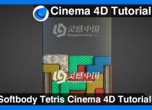 C4D瓶里的软体俄罗斯方块变形制作视频教程 Blanket Over Object Cinema 4D Tutorial