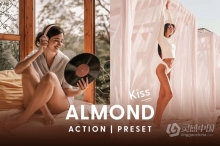 杏仁之吻-人像摄影调色和LR预设动作Almond Kiss Actions & Presets