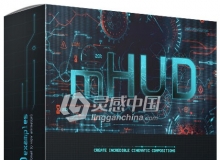 FCPX插件:50组高科技HUD钢铁侠信息元素 mHUD+带通道视频素材