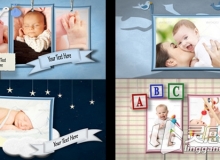 卡通欢乐宝贝展示AE模板VideoHive Baby Shadowbox Show