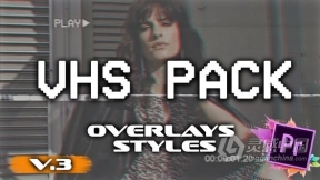 VHS损坏失真效果叠加动画-PR模板 VHS Pack: effects, overlays v.3