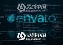 科技信息数据代码LOGO标志片头AE模板 Videohive Digital Code Logo Reveal