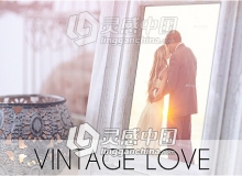 完美时尚复古风格婚礼照片展示幻灯片相册动画AE模板 Vintage Love