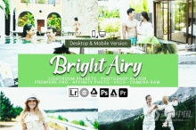 明亮通透人像LR预设PS动作和电影级LUT预设 Bright Airy Lightroom Presets LUT