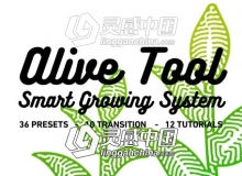 植物生长系统文字标题LOGO图形动画AE模板