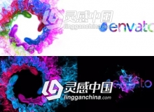 多彩漩涡粒子LOGO标志片头AE模板Videohive Colors of Particles Swirls Ident