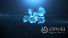 玻璃水晶钻石元素动画演绎标志LOGO效果片头视频制作 AE模板 AE工程文件 Glass Logo