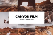 外景婚礼人像胶片LR预设APP滤镜及LUT预设 Canyon Film Lightroom Presets