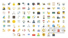 AE模板 Crypto Currency Icons 100个加密货币图标动画 AE工程 AE文件