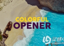 时尚多彩图文展示动画AE模板 VideoHive Colorful Opener