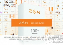 企业级整体包装动画AE模板 Videohive Zen Presentation Bundle