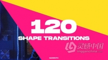 AE/PR模板-120 Shape Transitions实用图形形状视频转场