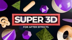 三维模型直接导入AE添加纹理材质工具AE脚本 Super 3D v1.2.2+使用教程