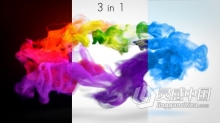 彩色烟雾粒子旋转融合演绎时尚优雅标志LOGO动画 AE模板 AE工程文件 Colorful Smoke Logo Reveal II