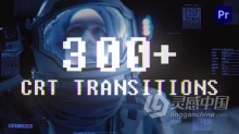 PR模板-CRT Transitions 300 画面损坏干扰故障视频过渡预设PR模板下载