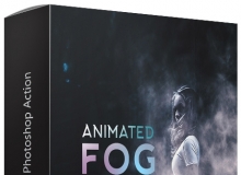 GIF动画烟雾动作 Gif Animated Fog Photoshop Action 附视频教程