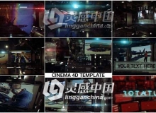 军事科技类视频 AE_4CD模板-videohive Rotatus 3 - Cinema 4D Template