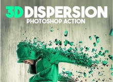 超酷3D粒子分散PS动作 3D Dispersion PS Action 附操作视频教程