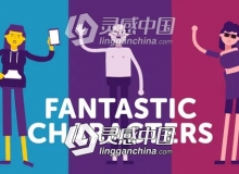 MG二维卡通人物角色绑定动作控制生成器AE模板