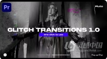 故障转场过渡动画PR模板下载 Glitch Transitions For Premiere Pro