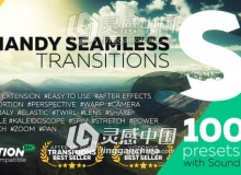 1000种动态缩放移动模糊视觉冲击无缝过渡AE模板 Handy Seamless Transitions v4