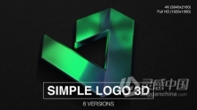 3D标志LOGO动画片头视频8种效果 AE模板 AE工程文件 Simple Logo 3D Reveal (8-Pack)