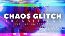 20个具有独特音效的高质量Chaos Glitch转场过渡PR模板下载 Chaos Glitch Transitions Premiere Pro