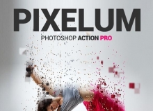 最终超酷分散碎片打散效果PS动作 Pixelum PS Action 附视频教程