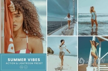 夏季清新胶片写真人像PS动作及Lightroom预设 Summer Vibes Action & Lightrom Presets