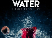 超酷水花飞溅透明人PS动作 Water Photoshop Action 附视频教程