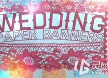 中国风剪纸婚礼电子相册AE模板Videohive Wedding Paper Banners