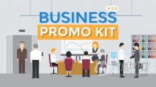 现代企业卡通角色商业促销解说动画视频元素 AE模板 AE工程文件 Business Promo