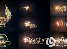 黄金粒子尘埃Logo演绎动画AE模板 Videohive Burn To Be Gold