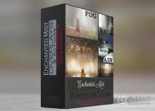 PS光线雨雪叠加特效调色PS动作 Enchanted Mist - Photoshop Actions & Overlays Collection 附视