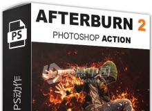 超酷火焰燃烧动作 AfterBurn 2 Photoshop Action 含视频教程