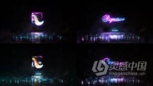 霓虹灯能量线条发光粒子飞溅LOGO标志片头视频动画 AE模板 AE工程文件 Neon Energy Signature Logo 2