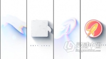 3D柔软挤压线条光斑波纹rgb拆分色差效果标志LOGO动画AE模板AE工程文件 Soft Clean Logo 2