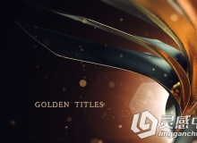 时尚绚丽金色文字字幕标题动画AE模板 Videohive Golden Titles