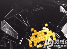 破碎玻璃Logo演绎动画AE模板 Videohive Breaking Glass Logo