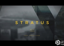 深色系设计板式包装动画AE模板 Rocketstock Stratus Hip Title Sequence