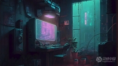 Blender赛博朋克主题房间建模制作视频教程 Designing a Room with Cyberpunk Themes