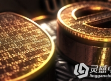 震撼巨幅黄金三维字体特效动画AE模板 Videohive Gold Treasure Logo