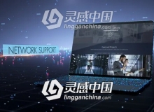 数字科技信息网络图文介绍企业宣传展示AE模板