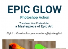 超酷分散粒子碎片打散效果PS动作 Epic Glow Photoshop Action