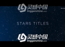 大气唯美漂亮粒子漂浮背景文字标题展示片头AE模板 Videohive Stars Titles