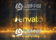 金色漂亮粒子背景LOGO标志片头AE模板 Videohive Golden Particles Glitter Logo