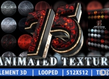 炫酷3D风格文字图片AE模板 Videohive 75 Animated Texture (Element 3D)