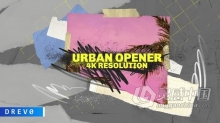 彩色动态画笔涂鸦介绍视频片头效果制作 AE模板 AE工程文件 Urban Opener